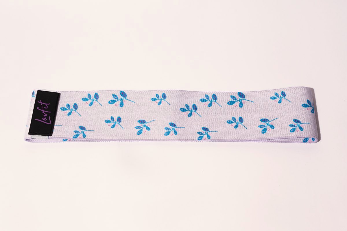 Summit band, laurel print on lilac